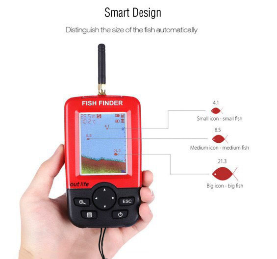 Portable Fish Finder, With Wir - Fishing Boat Depth Finder 评论和价格