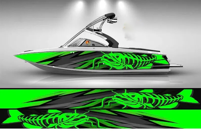 Camo Black and White Marlin Fi - Fishing Boat Trailer 评论和价格